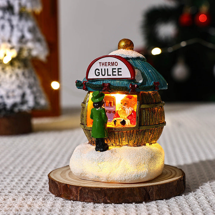 Illuminated Christmas village decoration