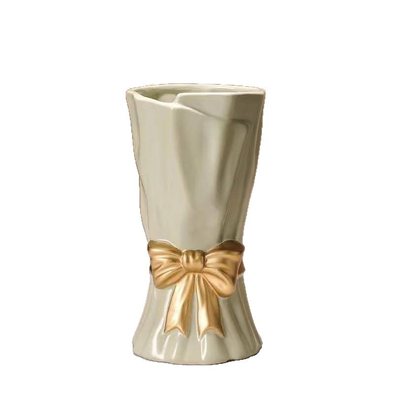 Home Décor Ceramic Vase with Bow