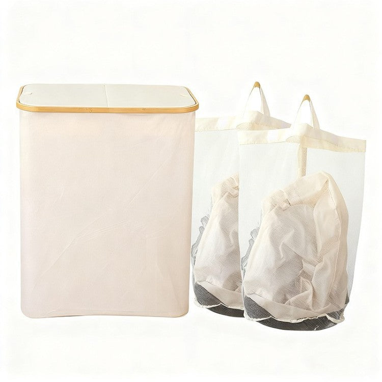 High-quality laundry basket with lid and handle