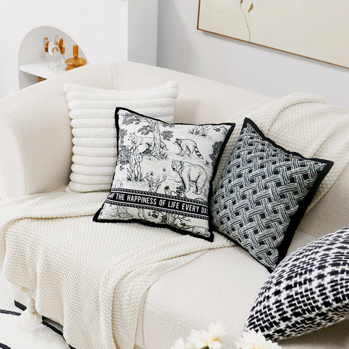 Artistic Animal-Themed Decorative Pillow