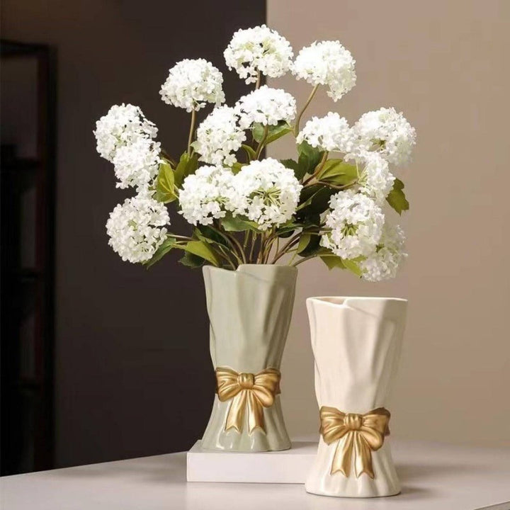 Home Décor Ceramic Vase with Bow