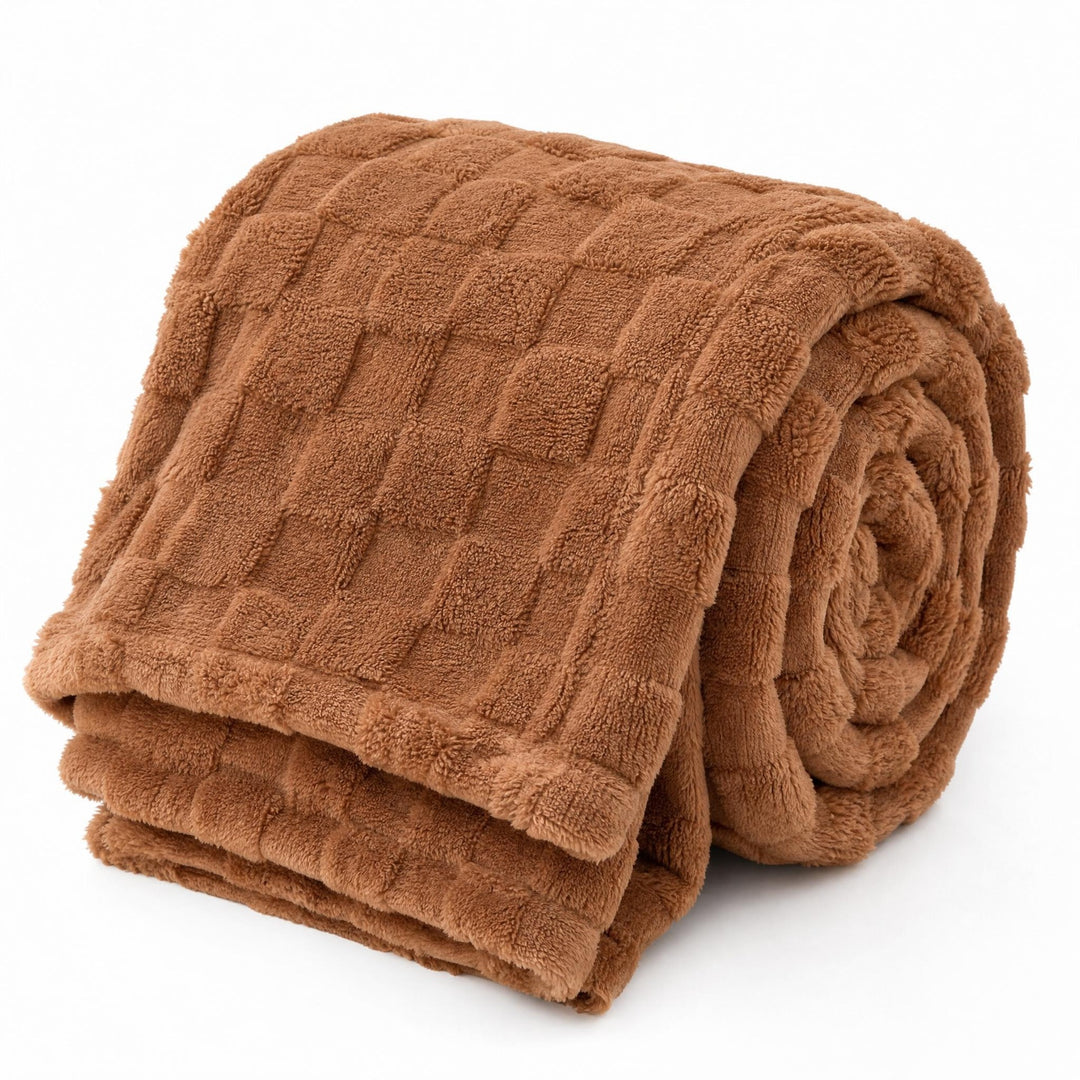 Luxurious Textured Plush Throw Blanket