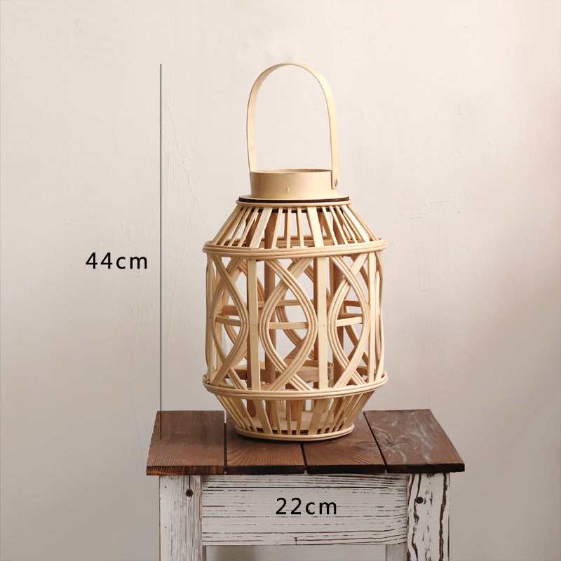 Handcrafted lantern made of rattan