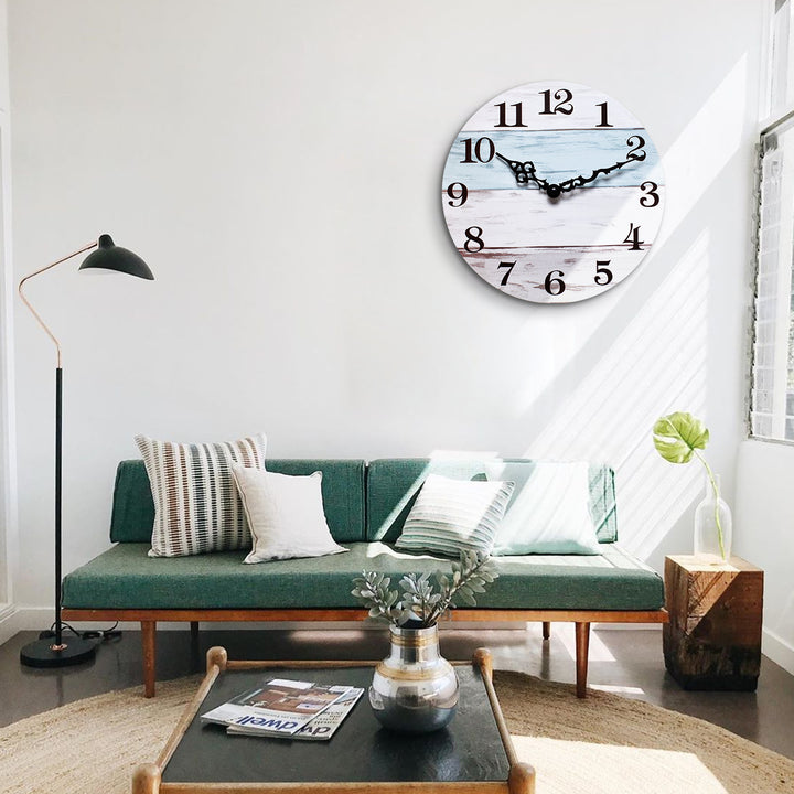 Wall clock in rustic wood design