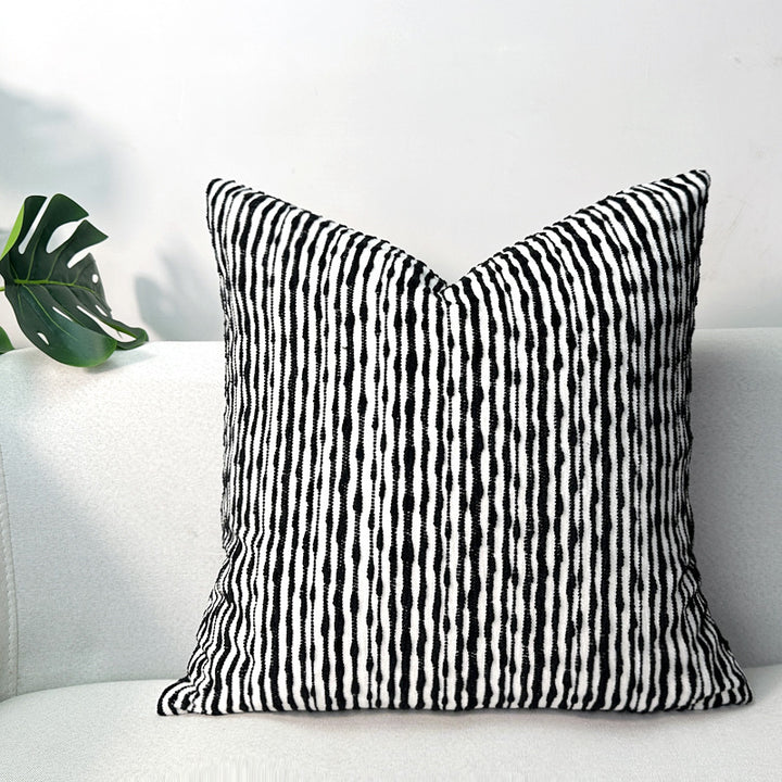Textured Striped Decorative Cushion