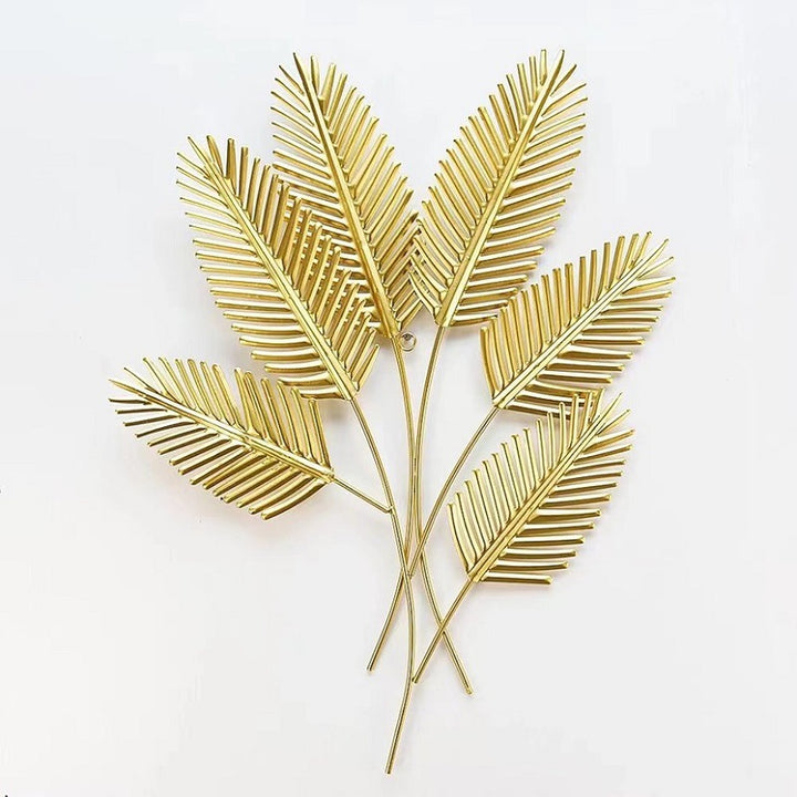 Elegant Leaf-Inspired Metal Wall Art