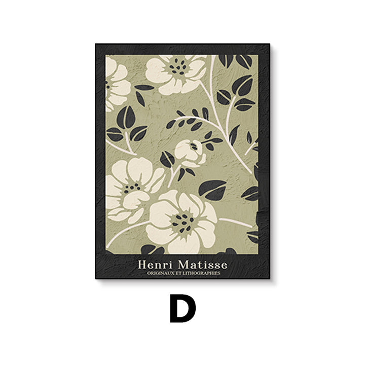 Elegant Floral Line Drawing Art Print