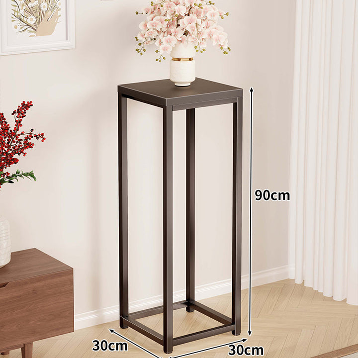 Tall Metal Plant Stand Pedestal with Square Top Minimalist Frame