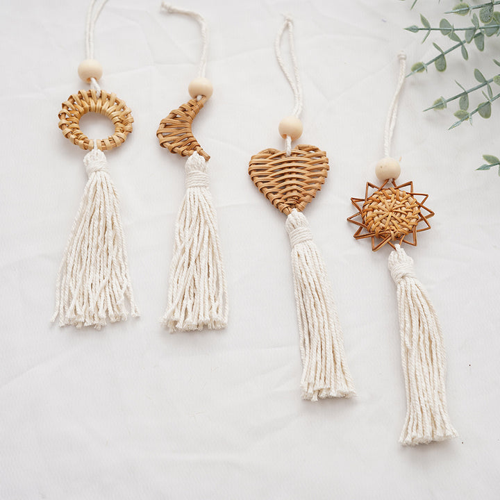 Boho Chic Woven Heart Wall Hanging