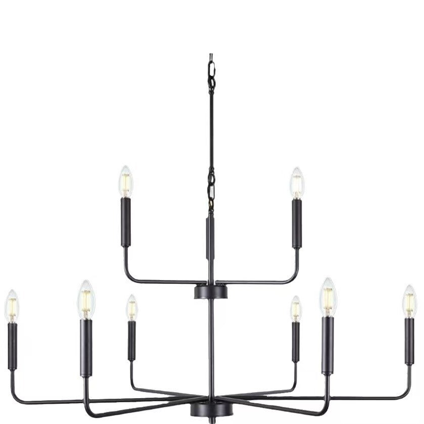 More modern industrial multi-armed minimalist candle holder chandelier pendant light