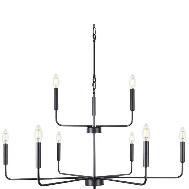 More modern industrial multi-armed minimalist candle holder chandelier pendant light