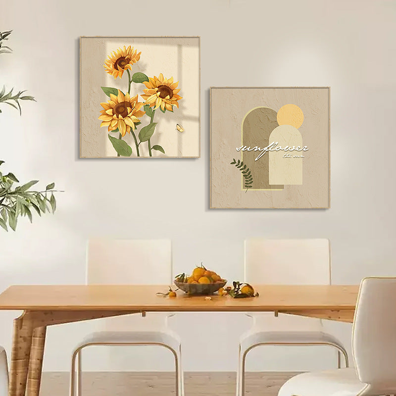 Cat and Sunflower Framed Wall Art