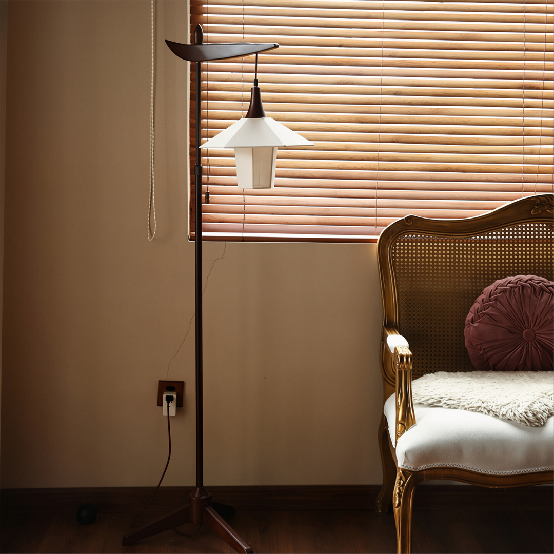 Vintage-inspired floor lamp