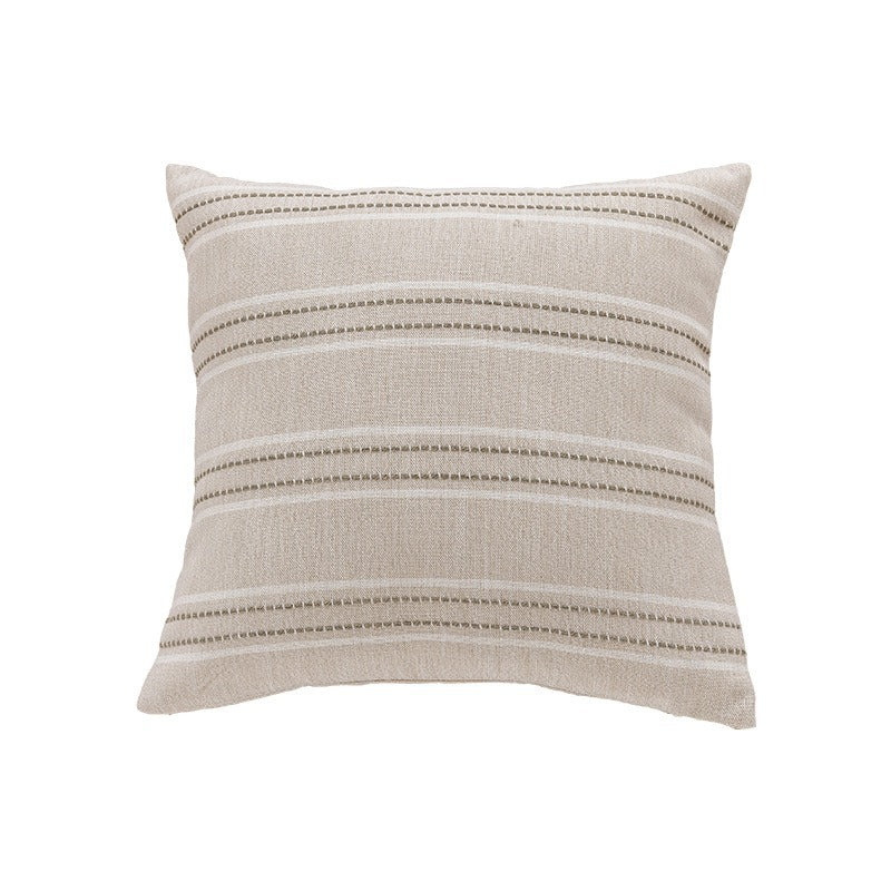 Textured Striped Decorative Pillow