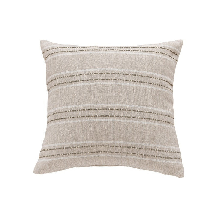 Textured Striped Decorative Pillow