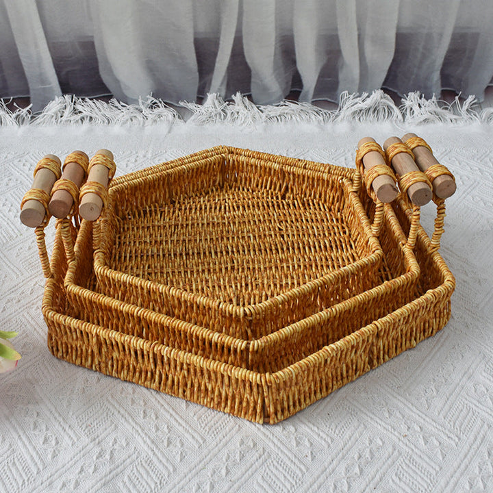Rustic Handwoven Storage Tray