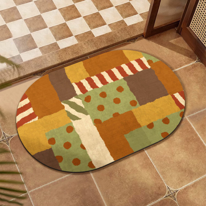 Colorful Patchwork Design Floor Mat Avarnia