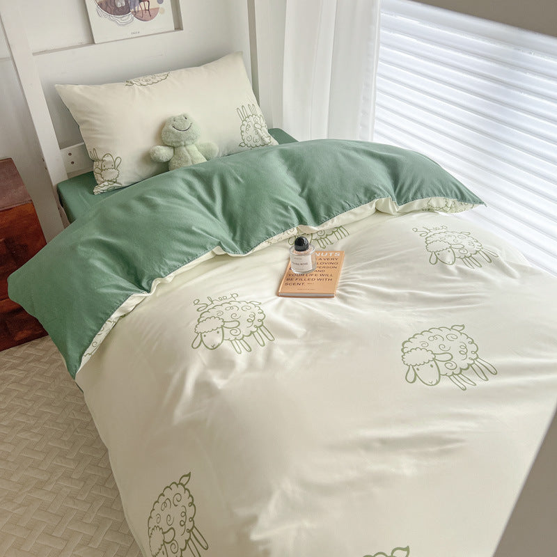 Whimsical Floral Print Duvet Cover Set