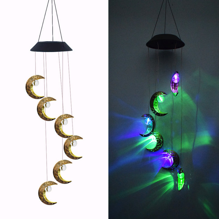 Outdoor Metal Star Wind Chime with Resonating Aluminum Tubes