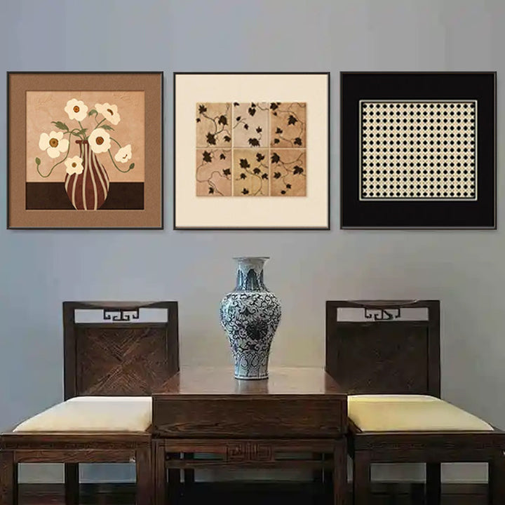 Decorative Framed Nature-Themed Artwork