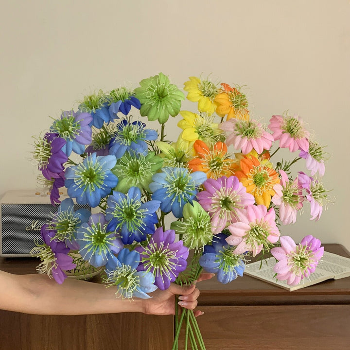 Artificial Blue Floral Bouquet