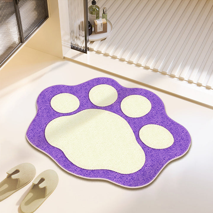 Fun Paw Print Bath Mat
