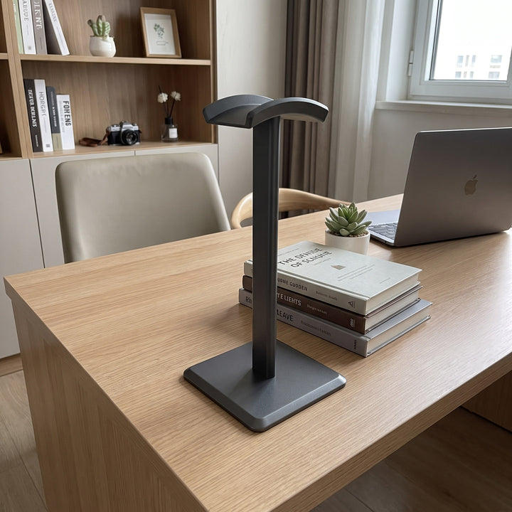 Premium Vertical Headphone and Audio Gear Stand with Cushioned Headrest and Anti-Slip Weighted Base