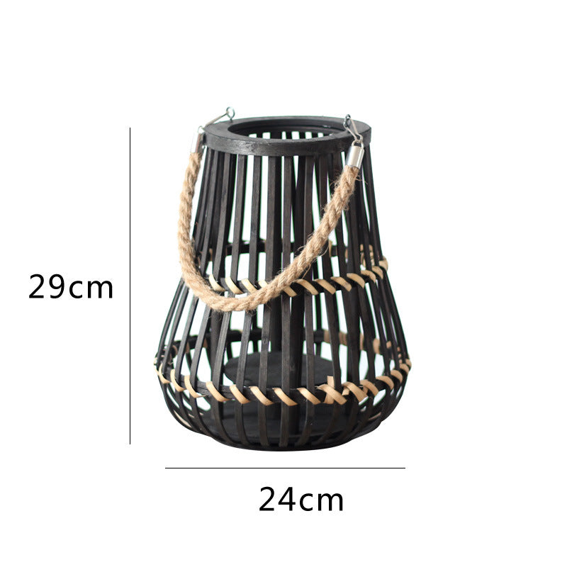Stylish lantern with hemp handle