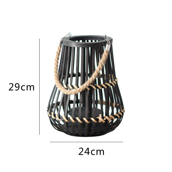 Stylish lantern with hemp handle