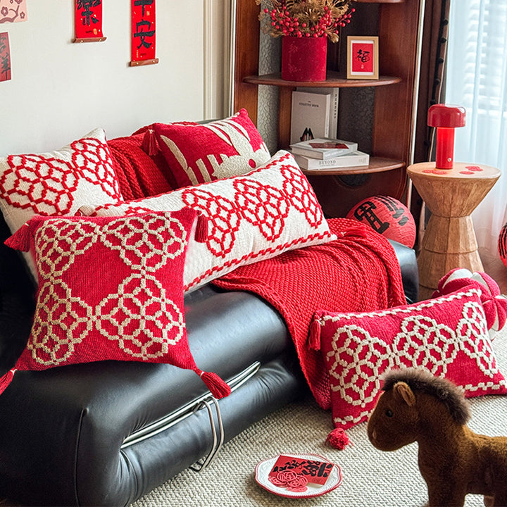 Artistic Textured Throw Pillow