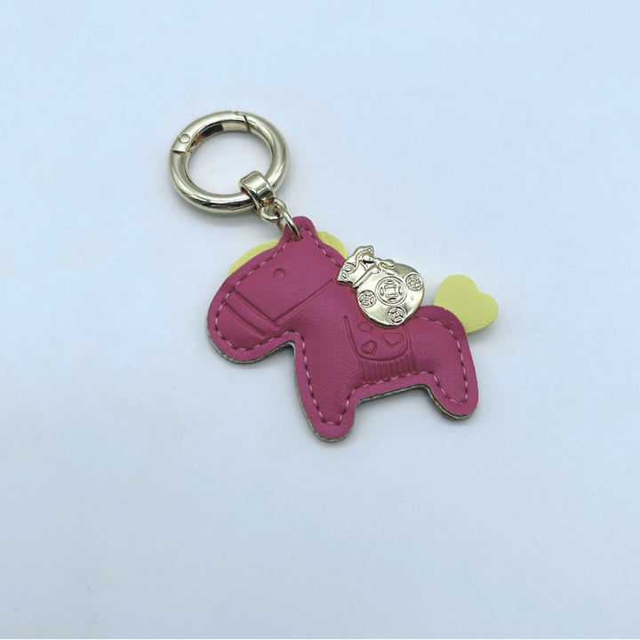 Animal-Shaped Leather Keychain