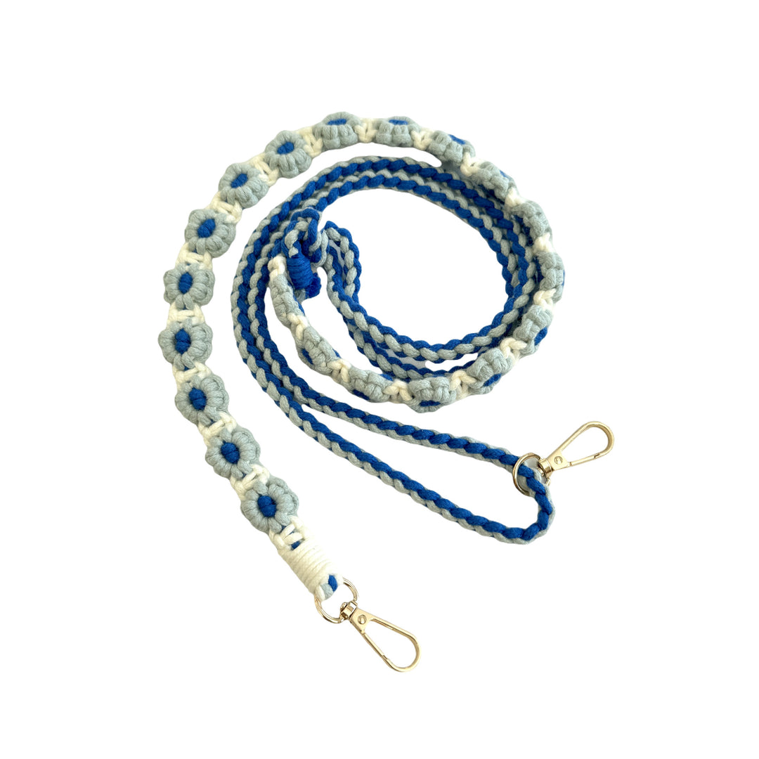 Macrame Pet Leash with Floral Detailing