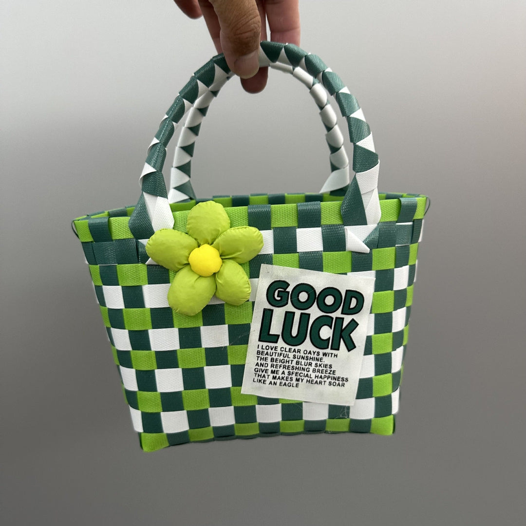 Playful and Colorful Basket Bag