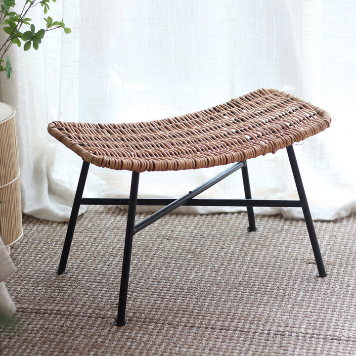 Modern Stool made of woven rattan