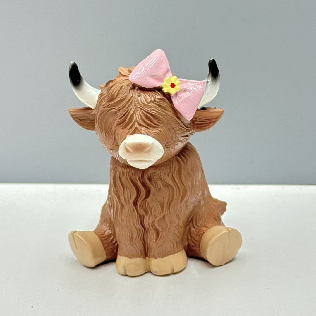 cute decorative horned cattle
