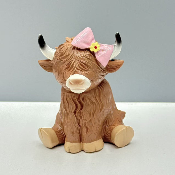 cute decorative horned cattle