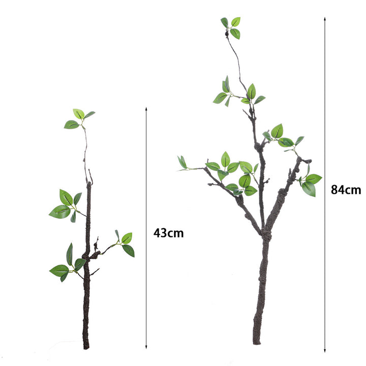 Decorative artificial tree branch with realistic leaves
