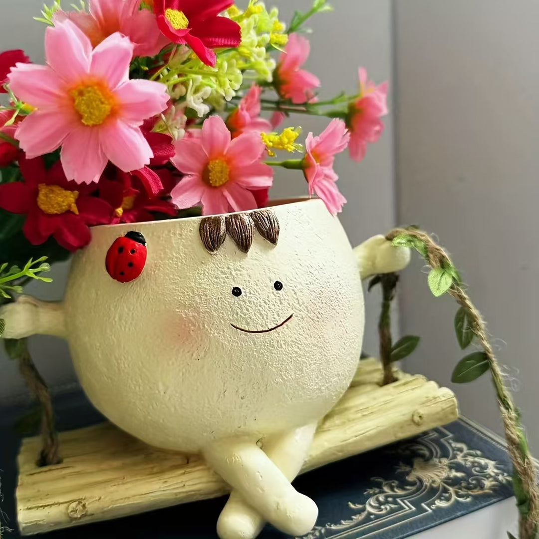 Playful Swinging Planter Holder