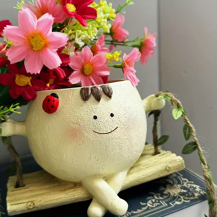 Playful Swinging Planter Holder