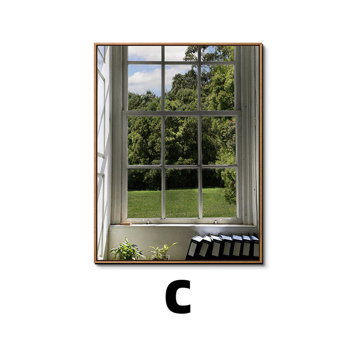 Framed Botanical Window Artwork