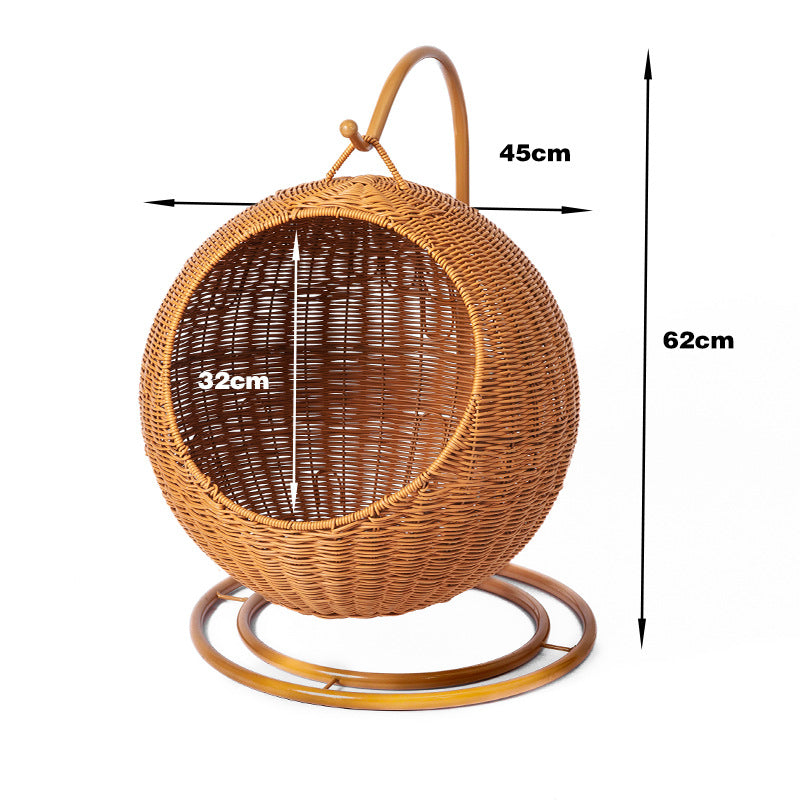 Round Woven Pet Bed
