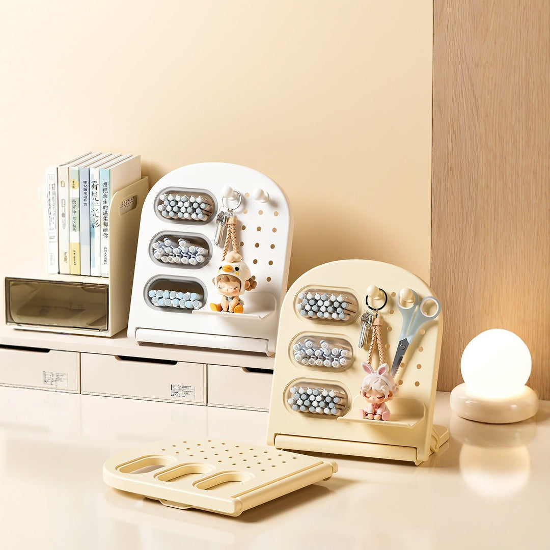 Multi-Functional Desktop Organizer with Adjustable Slots