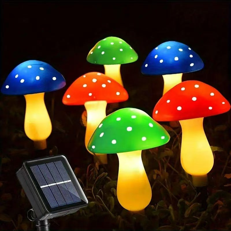 Decorative Solar Mushroom Garden Stake Lights