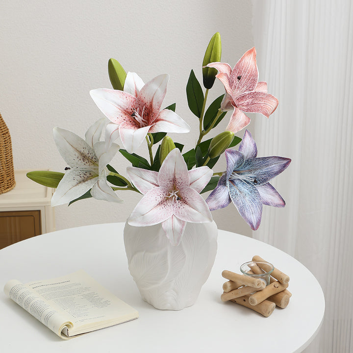 Artificial lily bouquet with realistic details