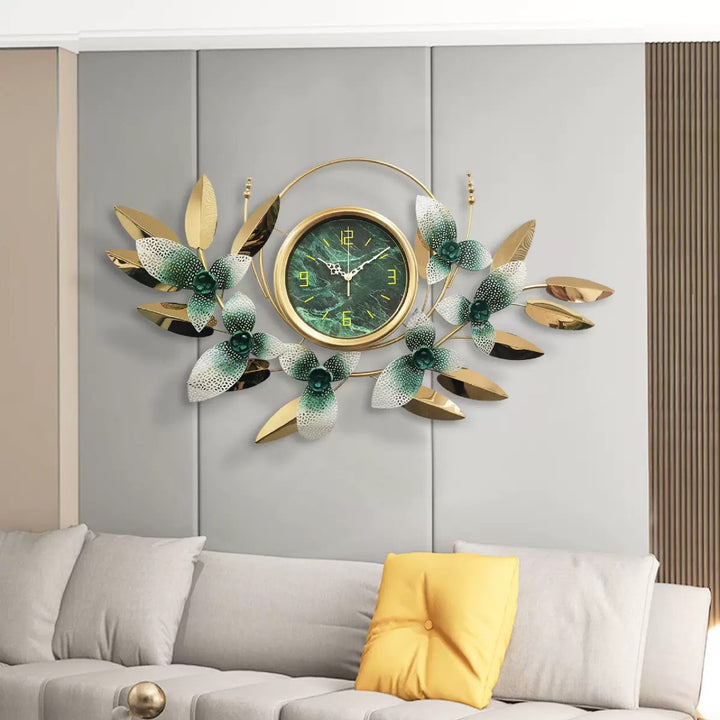 Decorative Metal Floral Wall Clock