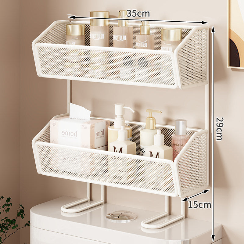 Mesh Two-Tier Bathroom & Countertop Organizer Shelf
