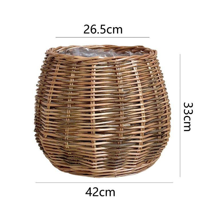 High-quality plant basket made of natural willow