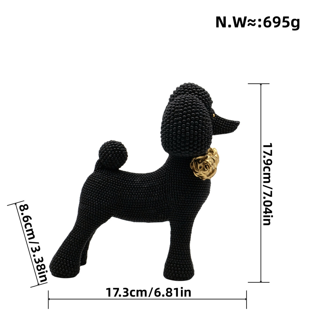 Decorative dog figure in modern design