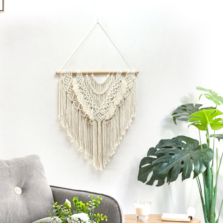 Artistically designed macrame wall hanging