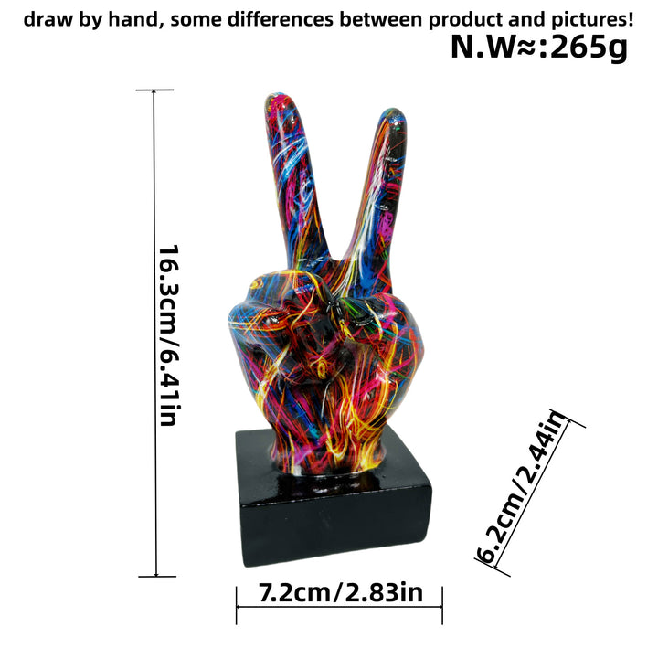 Stylish hand sculptures with colorful design